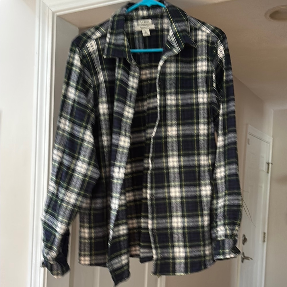 Plaid Button-Up Shirt